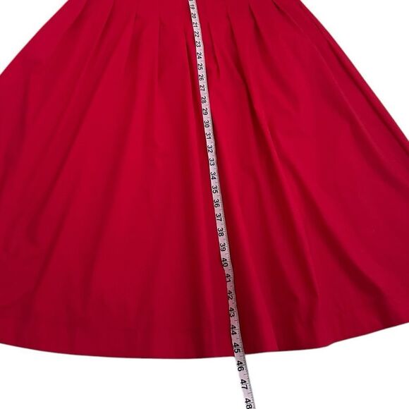 Anna Grace Red Rockabilly Halter Dress Size Medium Vtg Pin-Up Retro Pockets - Picture 7 of 11